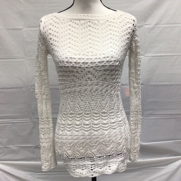 Cache cotton crochet sweater - Picture 1 of 2